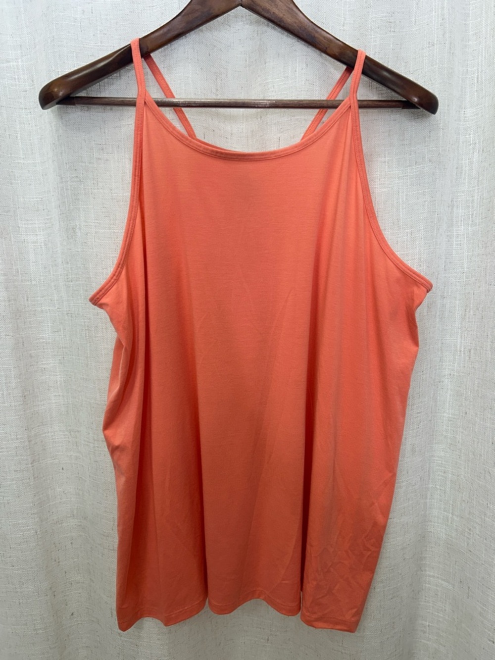 Athleta Peach Orange Spaghetti Strap Athletic Top Size 1X Excellent Condition